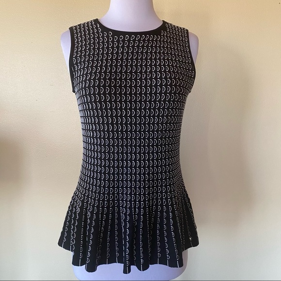 Ann Taylor Embroidered Sleeveless Peplum Sweater S - Picture 5 of 12